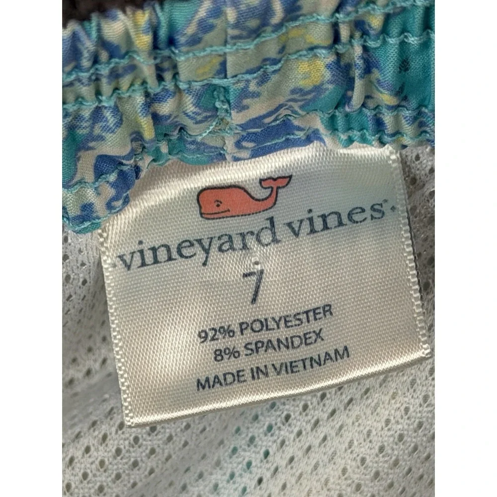 Vineyard Vines Boys Size 7 Swim Trunks Bathing Suit Star Fish Print